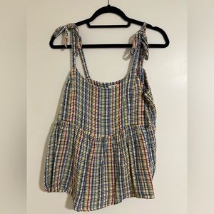 NWT Old navy gingham tie tank